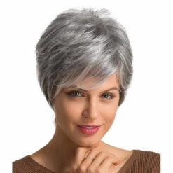 PARRUCCA TAGLIO CORTO GRIGIO 20CM