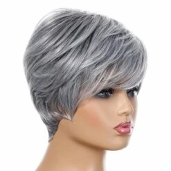 PARRUCCA CORTA ARGENTO -Trucco Di Halloween 800x800 mil948774 parrucca corta argento 4