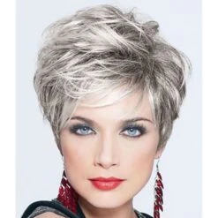PARRUCCA CORTA GRIGIA CAPELLO CON FRANGIA 30 CM