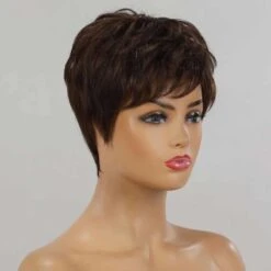 PARRUCCA CORTA MARRONE -Trucco Di Halloween 800x800 mil965068 parrucca corta marrone 2