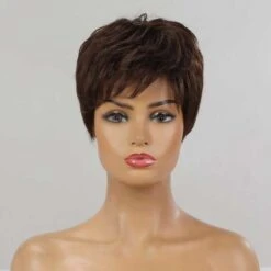 PARRUCCA CORTA MARRONE