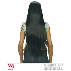 PARRUCCA LISCIA NERA EXTRALUNGA -Trucco Di Halloween 800x800 parrucca liscia nera extralunga 2