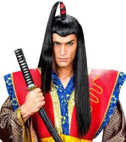 PARRUCCA SAMURAI NERA LUNGA -Trucco Di Halloween 800x800 wids6355 parrucca samurai nera lunga 2