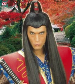 PARRUCCA SAMURAI NERA LUNGA -Trucco Di Halloween 800x800 wids6355 parrucca samurai nera lunga 3
